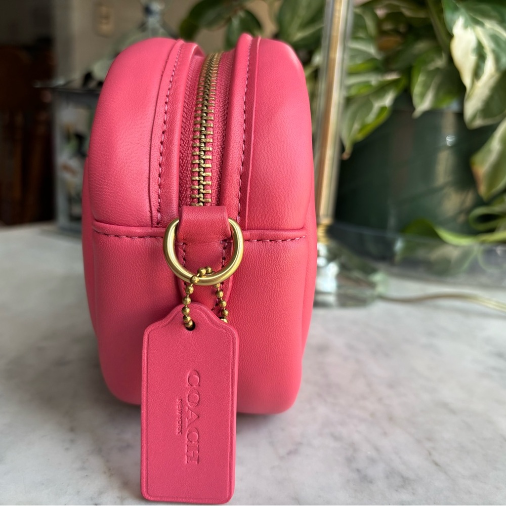 Coach Coral Quilted Mini Crossbody with Gold Turn-Lock and Removable Strap - Picture 4 of 16